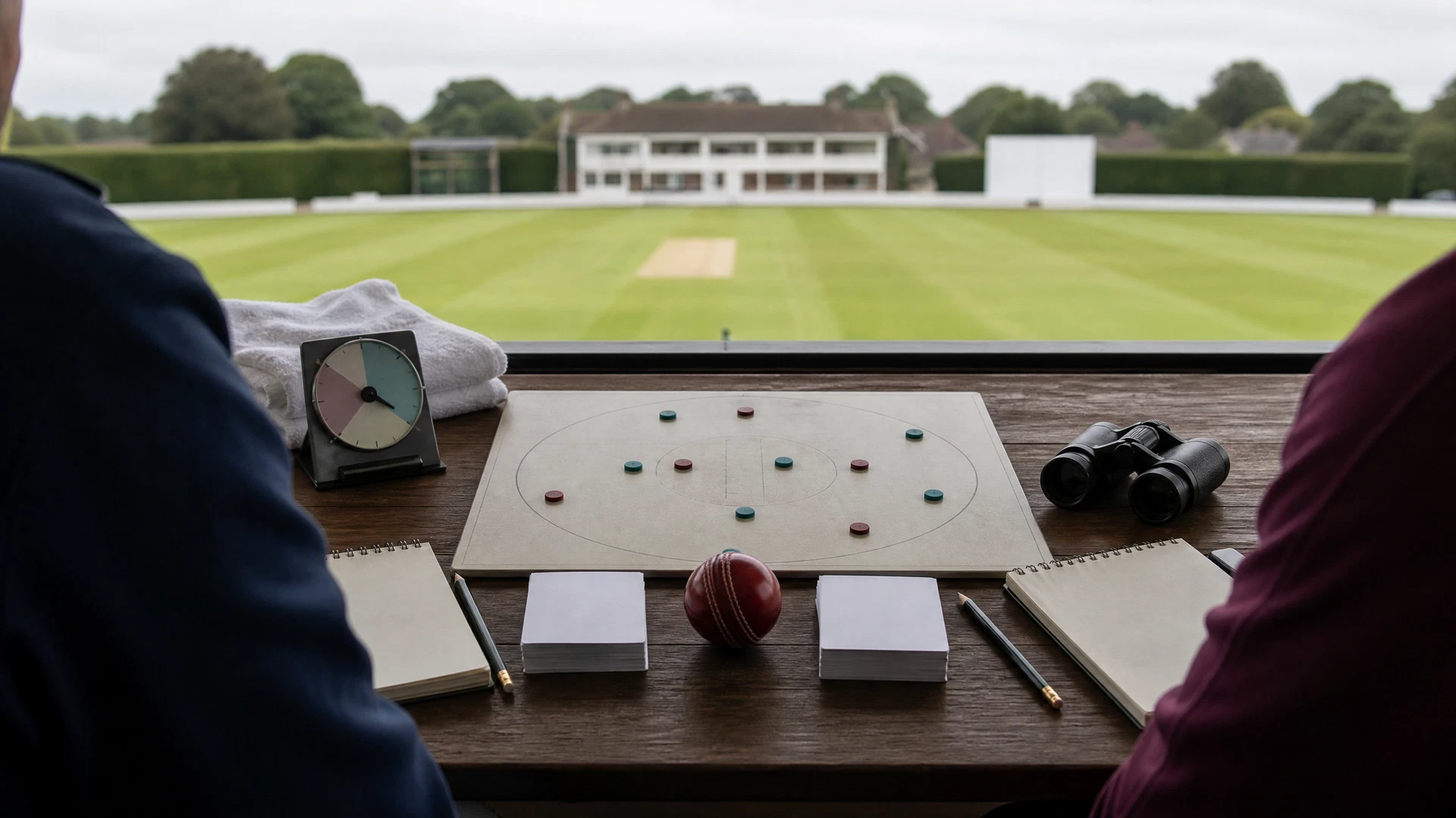 Original neutral red-ball prediction research illustration for Durham versus Worcestershire
