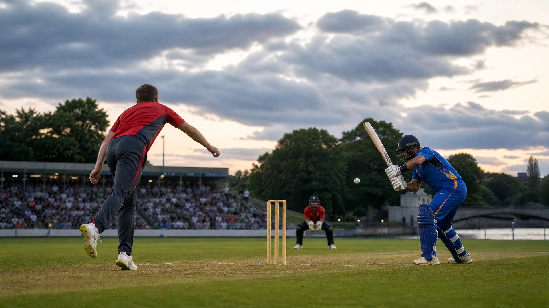 Original second T20I match-centre illustration for England versus Sri Lanka in Cardiff