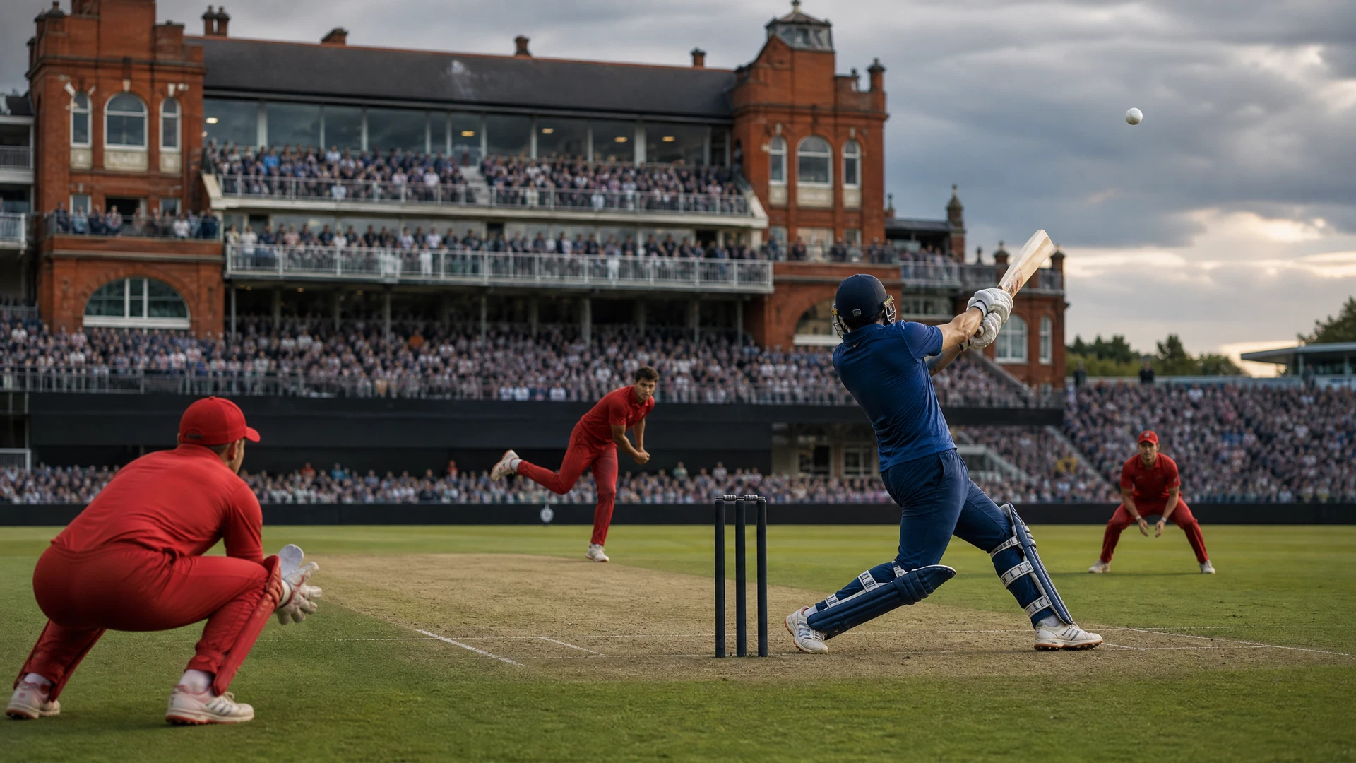 Original third T20I match-centre illustration for England versus Sri Lanka at Old Trafford