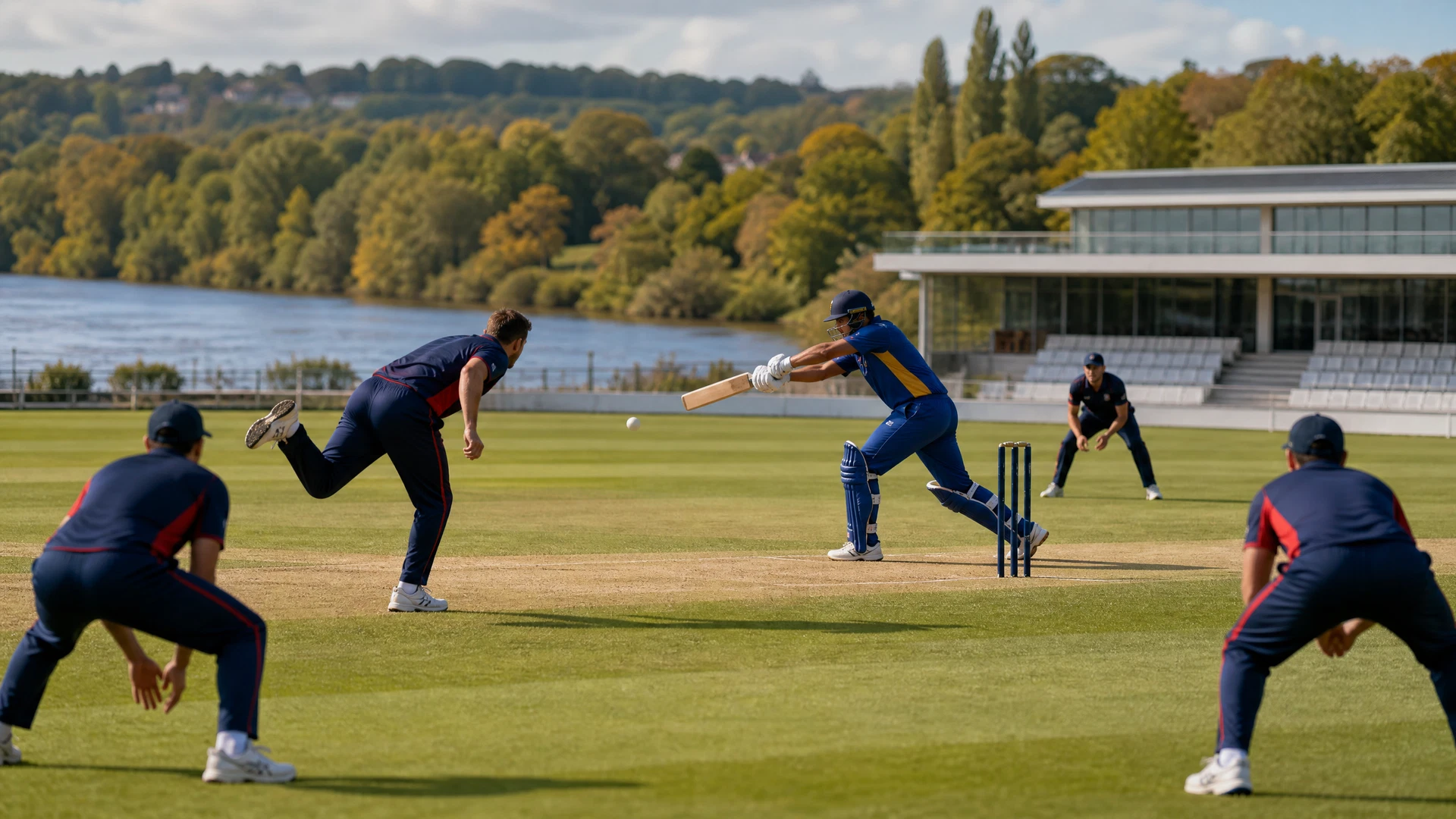 Neutral first ODI match-centre illustration for England versus Sri Lanka at a Riverside Ground setting
