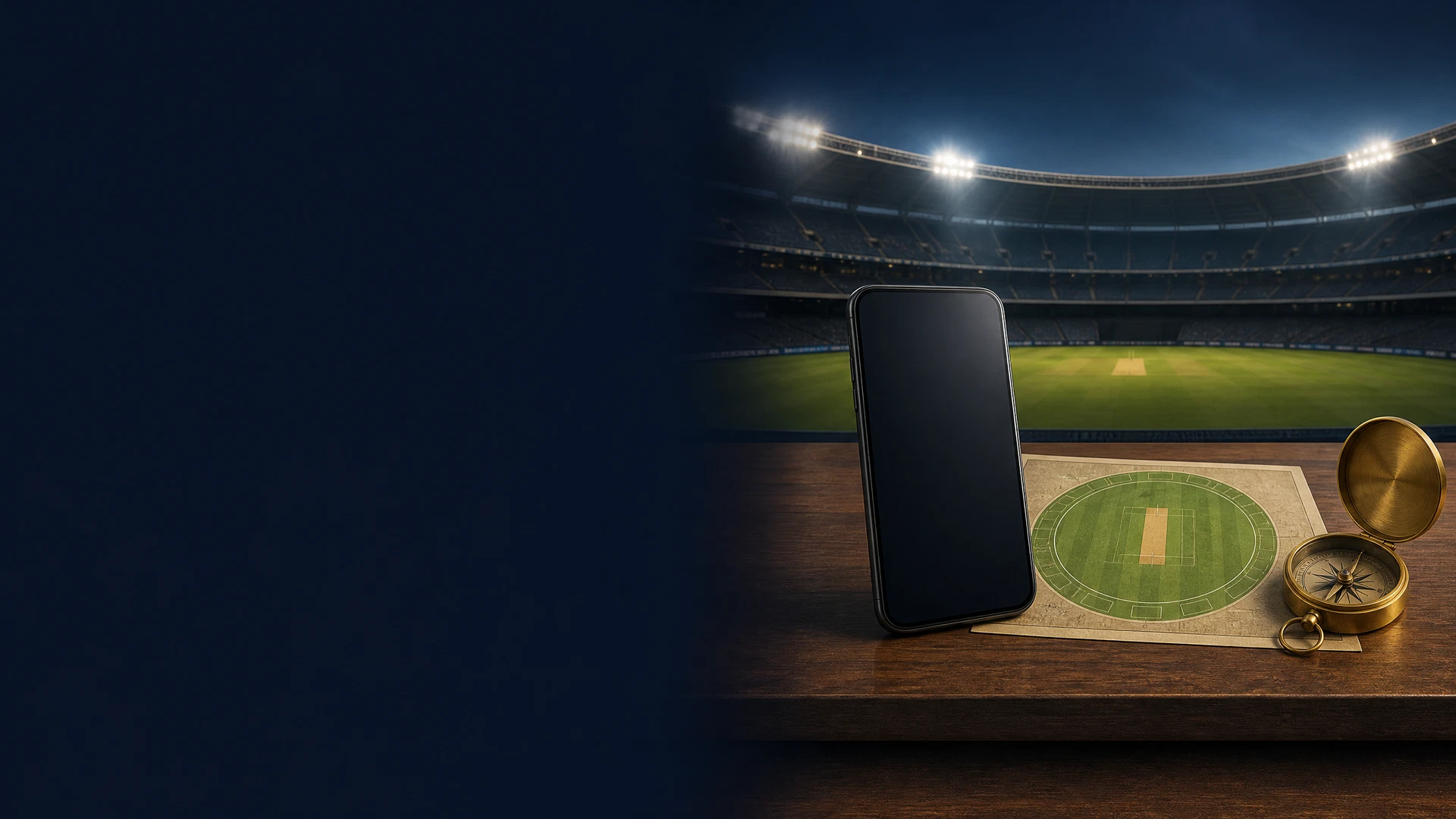 Phone and cricket field map for Fair Play App information