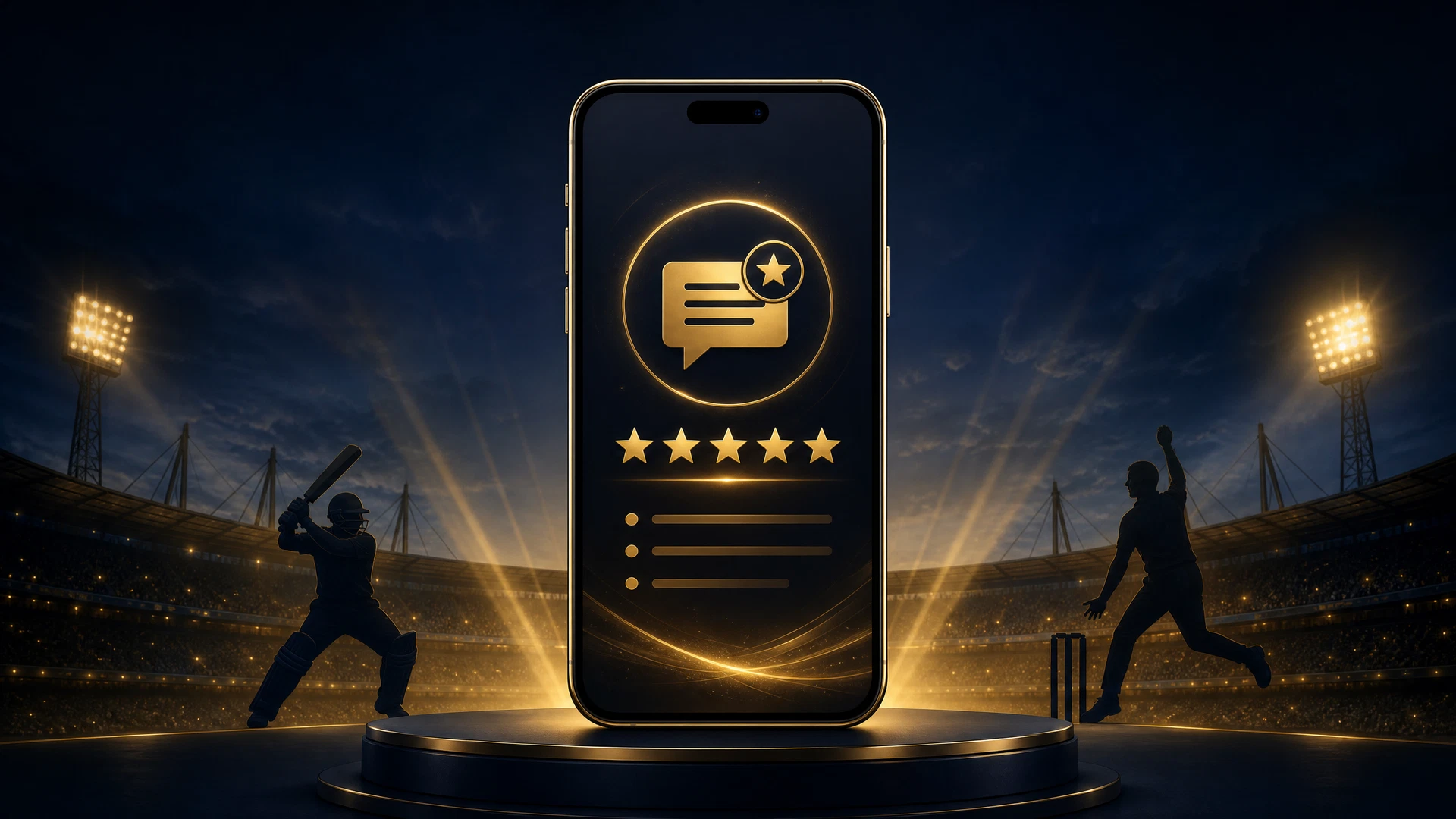 FairPlay App Rating Review hero scene with smartphone and golden rating interface