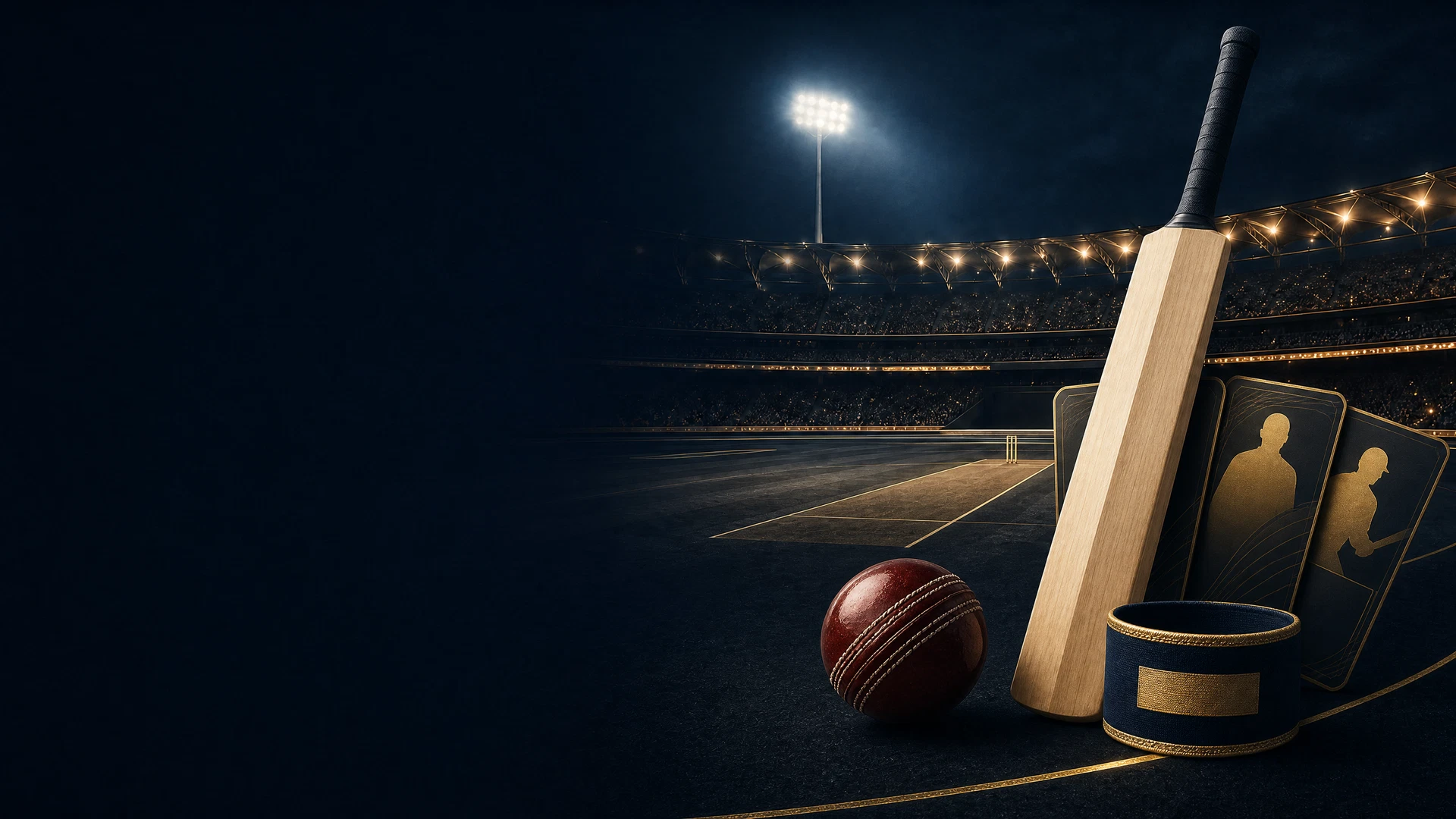 Cricket equipment and captain armband for the FairPlay fantasy cricket guide