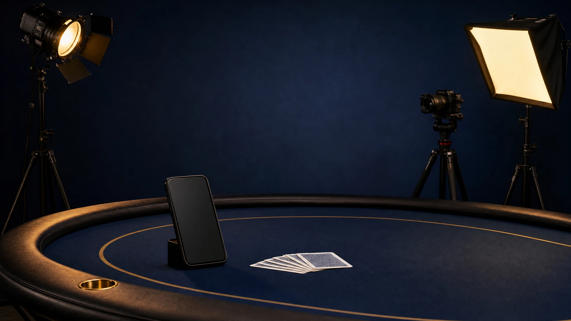 Studio table and phone for FairPlay Live Casino support