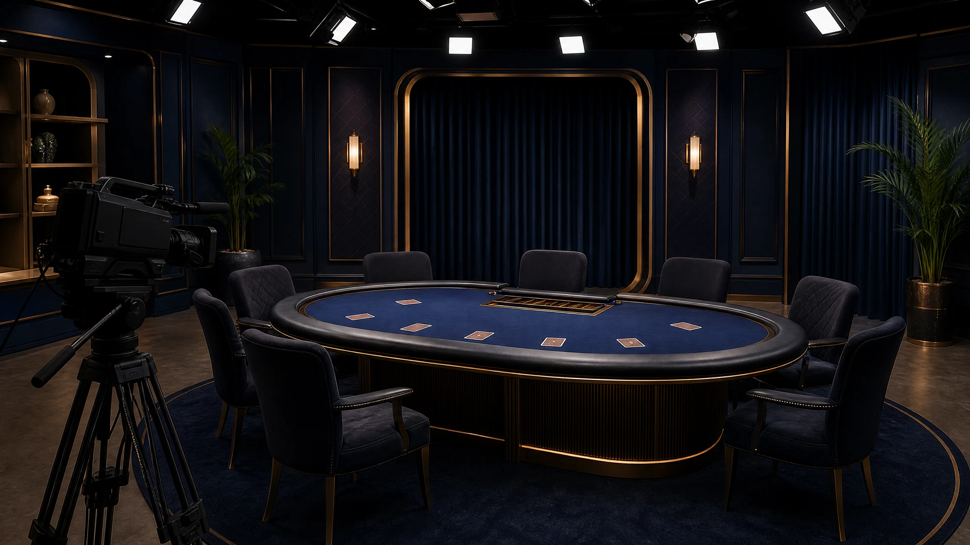 Empty studio table for FairPlay Live Casino navigation