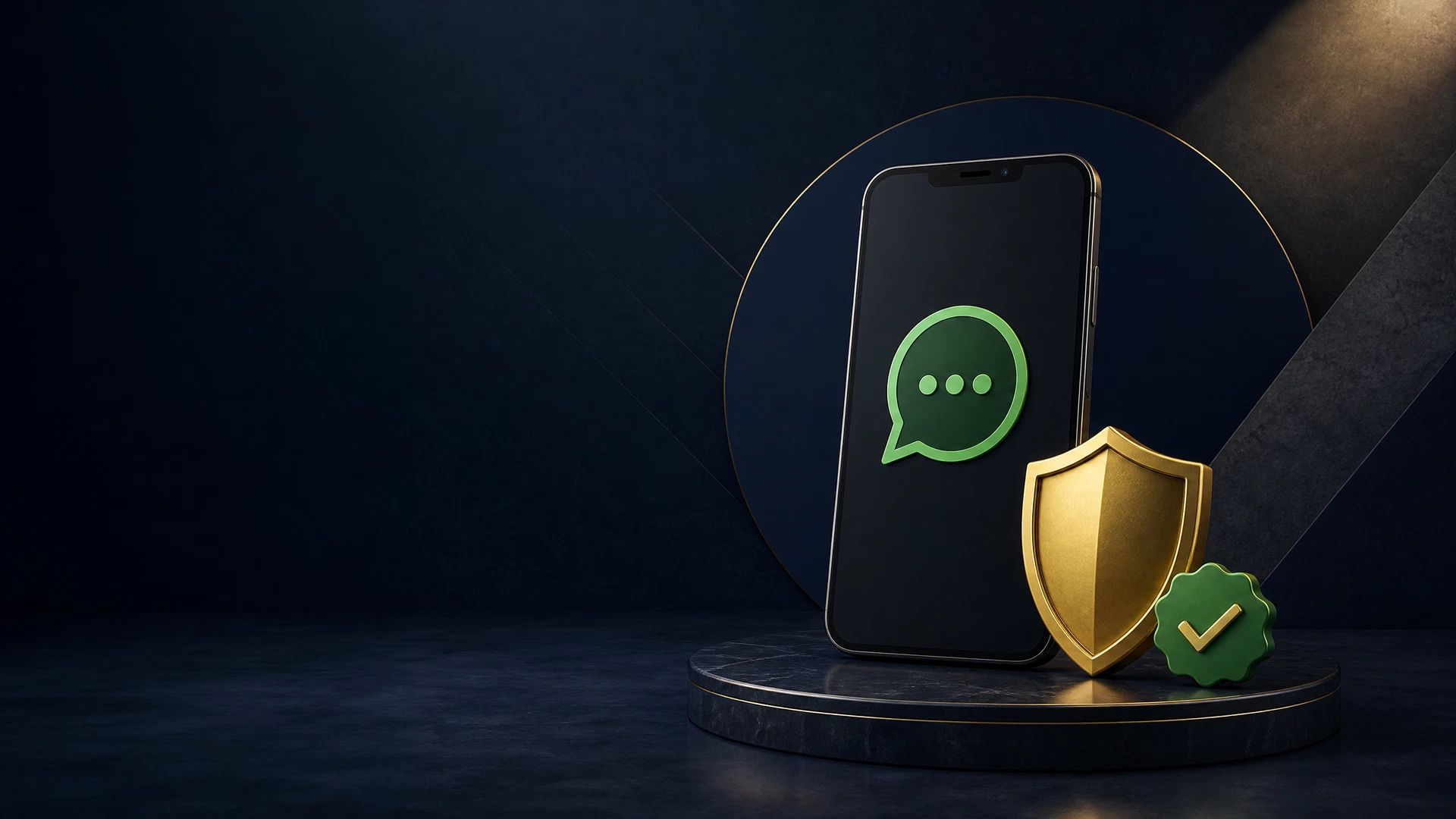Secure unbranded phone and shield representing FairPlay WhatsApp ID support