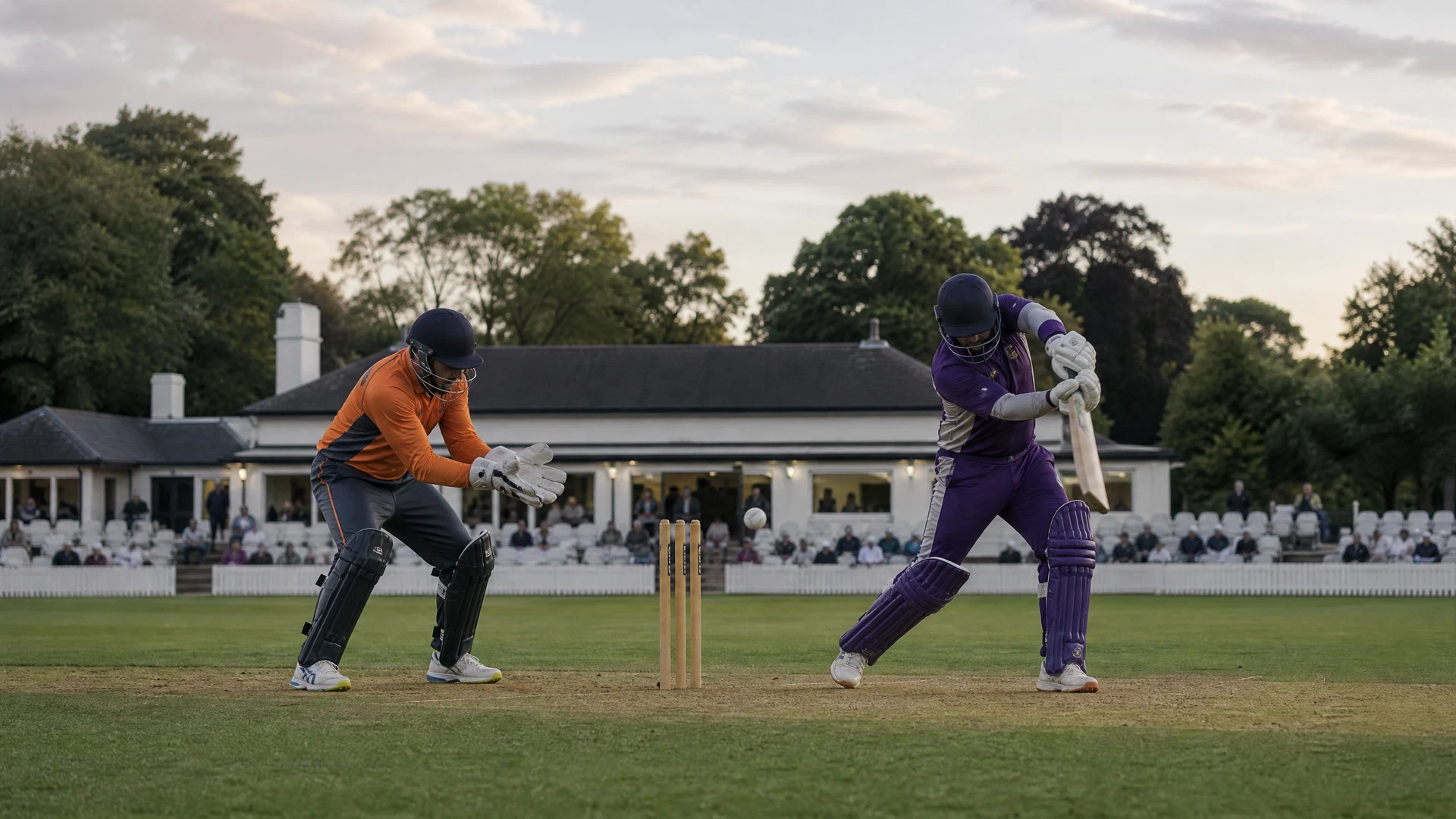 Original European T20 illustration for Glasgow Cosmic versus Amsterdam Flames at The Village
