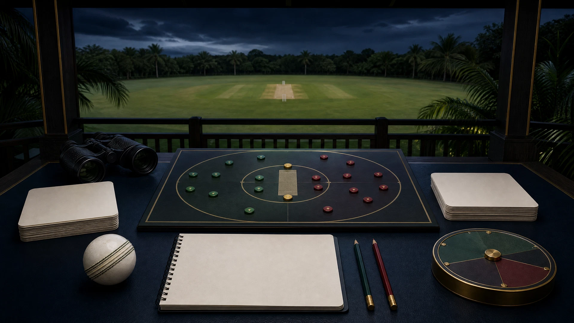 Original venue-neutral T20 prediction research illustration for Guyana Amazon Warriors Women versus Trinbago Knight Riders Women