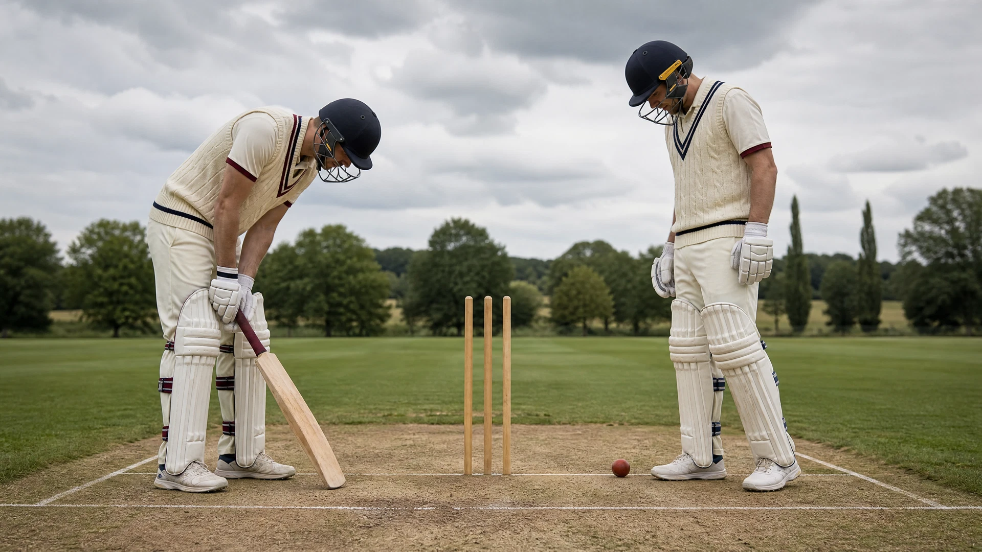 Original neutral county cricket match illustration for Northamptonshire versus Derbyshire