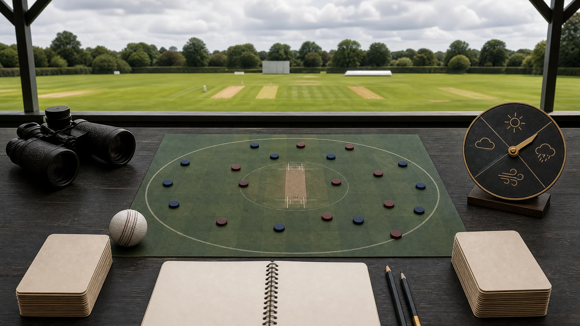 Original venue-neutral one-day prediction research illustration for Surrey Women versus Somerset Women