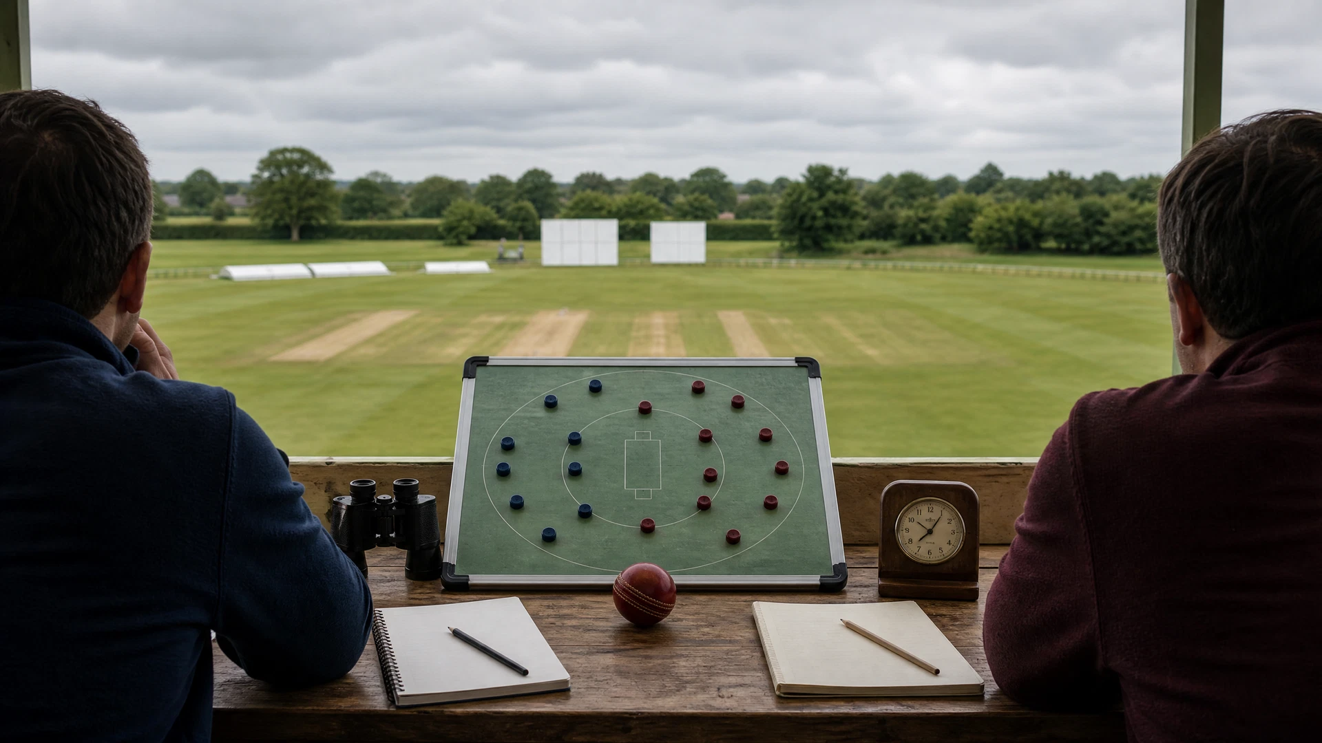 Original neutral red-ball prediction research illustration for Sussex versus Nottinghamshire